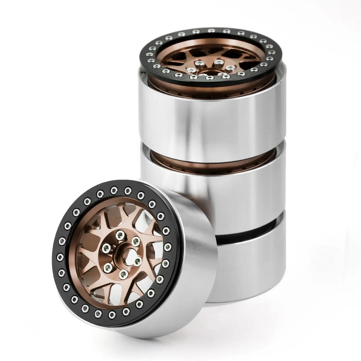 Wheel Rim Rc - 4개 CNC 알루미늄 2.2인치 비드락 휠