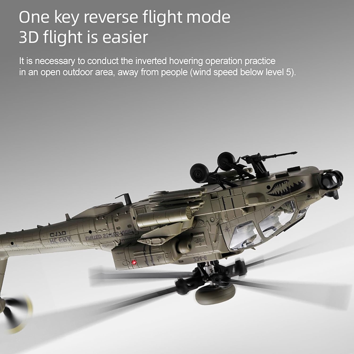 Rc Hobby Helicopter - 310MM 6CH C170 AH-64D 원격 조종