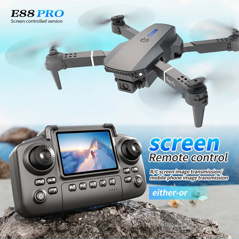 Rc Hobby Helicopter - 전문 E88 프로 드론 스크린 8K