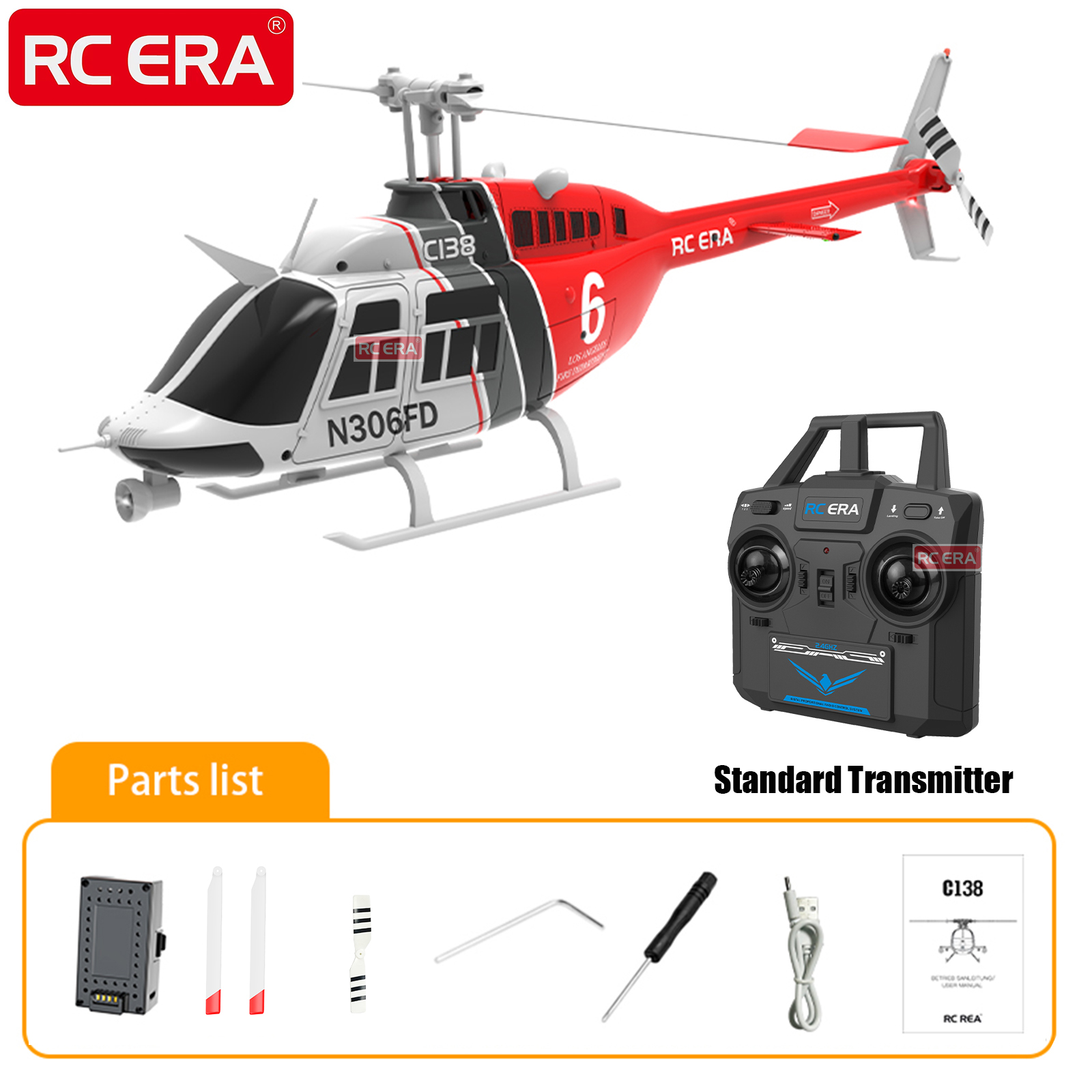 RC ERA C138 BELL 206 제트 레인저, 6 - Rc Hobby Helicopter 리뷰 및 가격