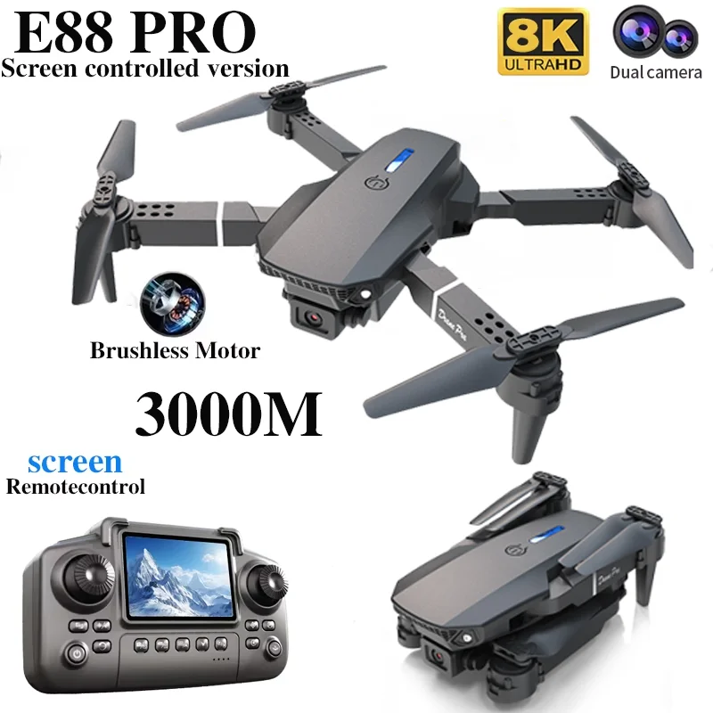 전문 E88 프로 드론 스크린 8K HD 카메라 WiF - Rc Hobby Helicopter 리뷰 및 가격