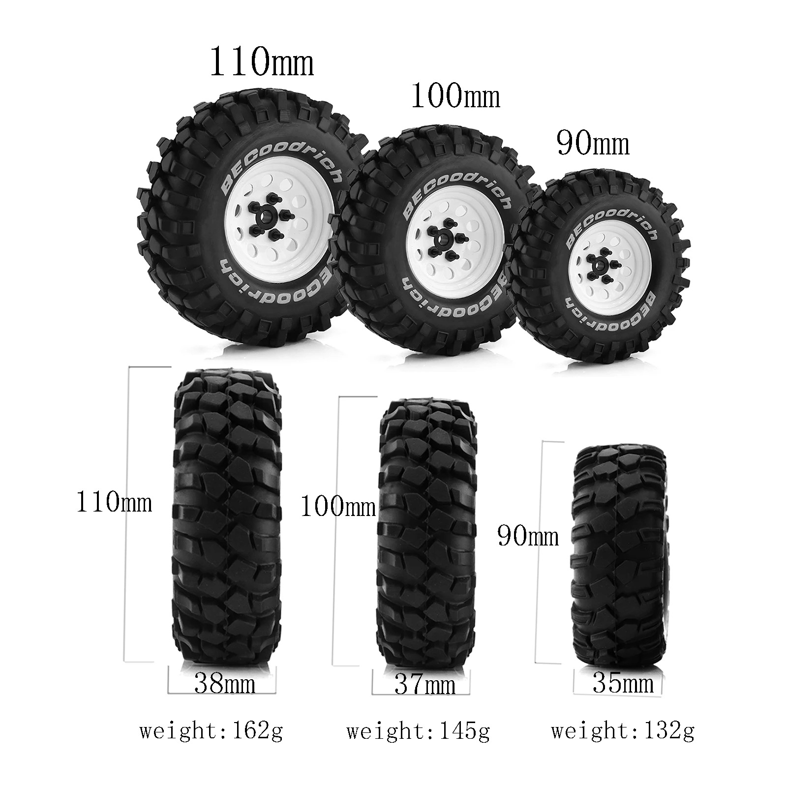 4개 RC 1.9인치 고무 타이어 비드락 휠 림 (1/ - Wheel Rim Rc 리뷰 및 가격