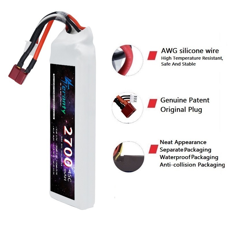 1/3PCS 2S 7.4V Lipo 배터리 2700mA - Rc Hobby Helicopter 리뷰 및 가격