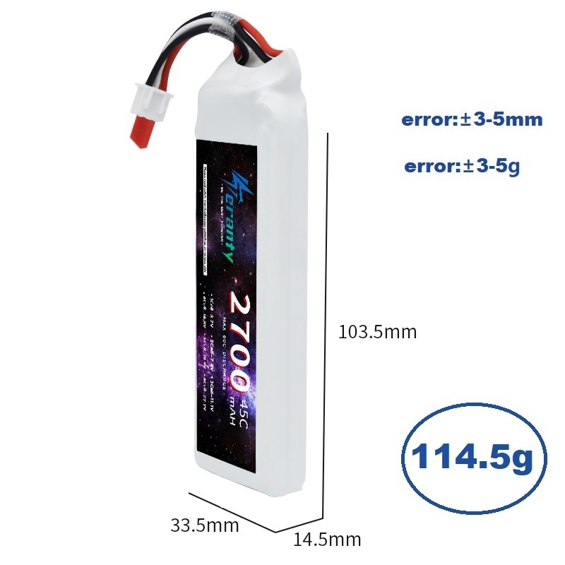 1/3PCS 2S 7.4V Lipo 배터리 2700mA - Rc Hobby Helicopter 리뷰 및 가격