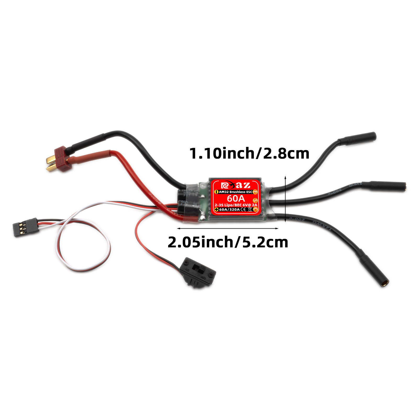 RCXAZ AM32 60A 브러시리스 ESC 전자 속도 - Rc Submarine Water 리뷰 및 가격