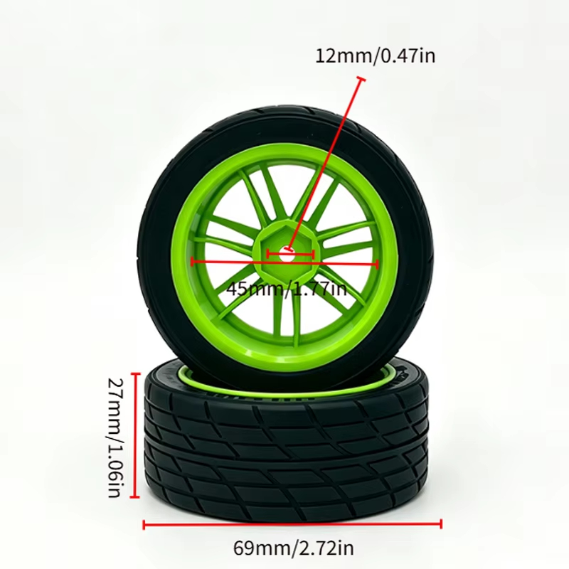 4개 12mm 헥스 1/10 RC 랠리 온로드 고무 타 - Wheel Rim Rc 리뷰 및 가격